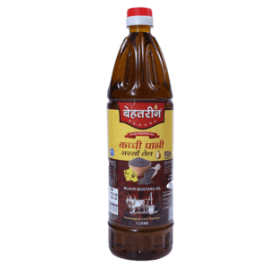Behtreen Kachi Ghani Black Mustard Oil 1 Liter