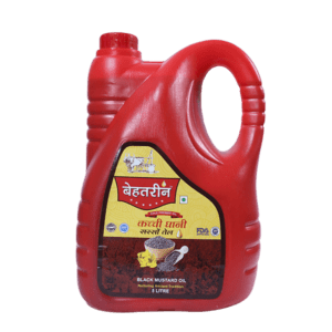 Behtreen Kachi Ghani Black Mustard Oil 5 Liter