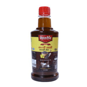 Behtreen Kachi Ghani Black Mustard Oil 2 Liter